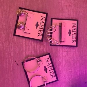 3 pack silver earrings never used